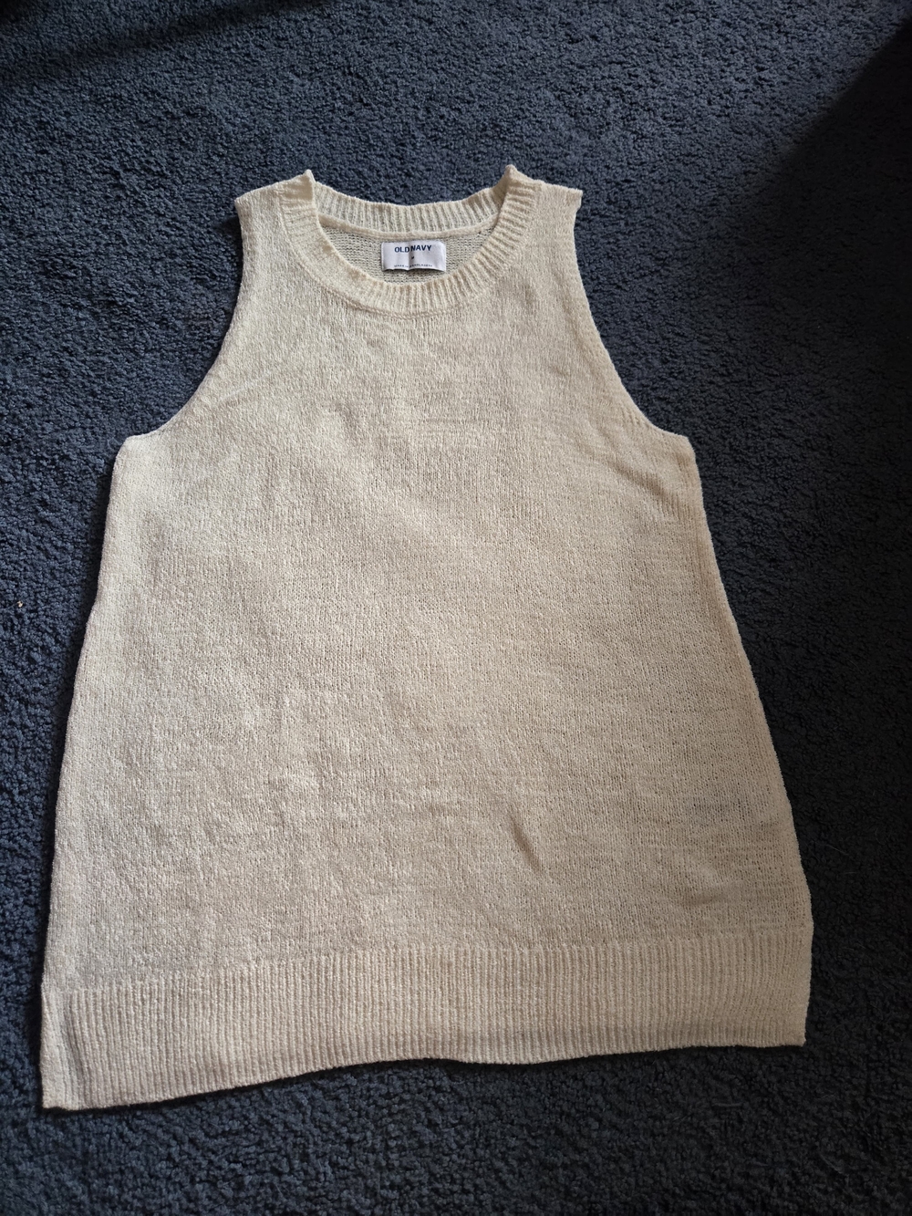 Old Navy Women’s Sleeveless Knit Sweater Vest Cream Size Medium M